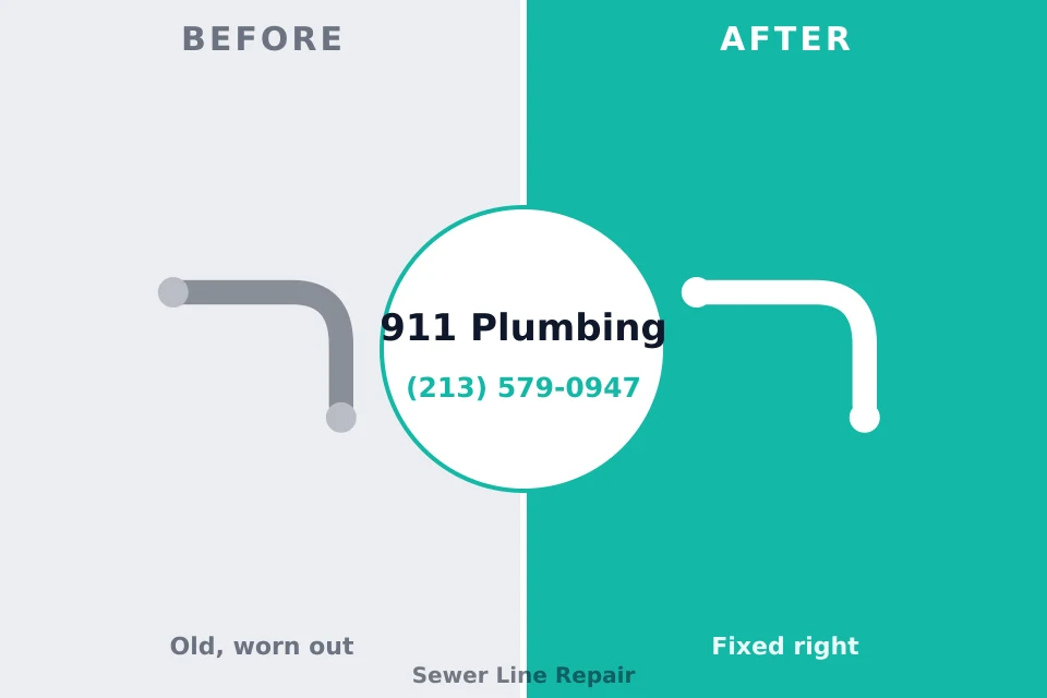 Before and after: plumbing repair Sauk City, WI